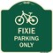 Signmission Designer Series Fixie Parking Only, Green & Tan Heavy-Gauge Alum Sign, 18" L, 18" H, G-1818-23965 A-DES-G-1818-23965 - alternate 1